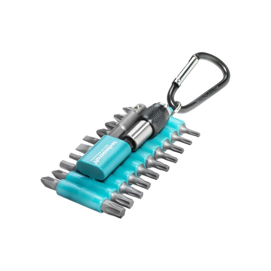 technocraft Bits-Satz mit Karabinerhaken 22tlg