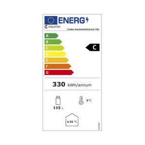 Coldtec Getränkekühlschrank 130L
