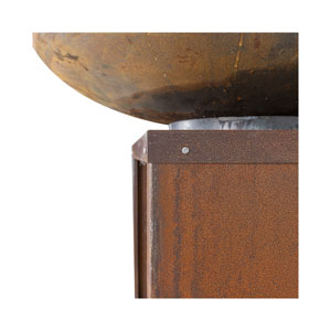 Mr.Grill Feuerschale Rusty 100cm mit Holzfach