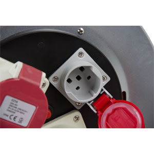 Ekström KR25M Kabelrolle 5x2.5mm2, 2x CEE 16 & 1x T25