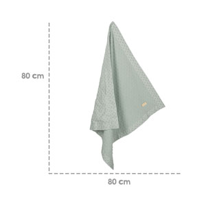 roba Organic Babydecke 80 x 80cm frosty green