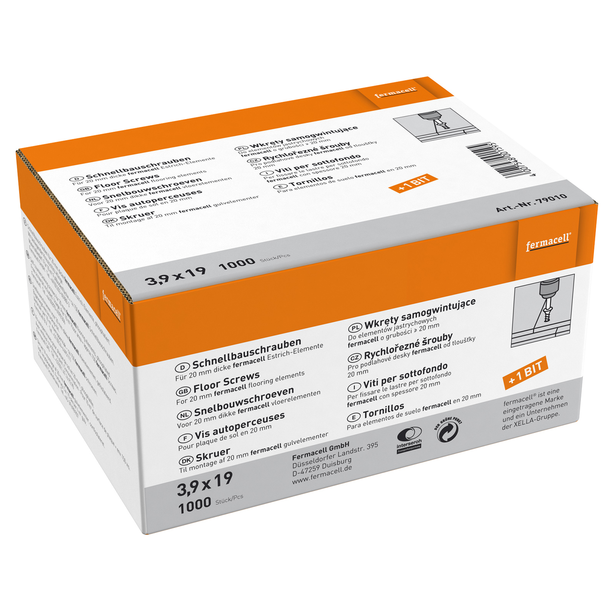 Fermacell Schnellbauschrauben 3.9x19mm ; 1 Karton à 1000 Stk.