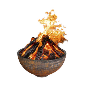 Mr. Grill Feuerschale Rusty mit Grillring 100cm und Zubehör