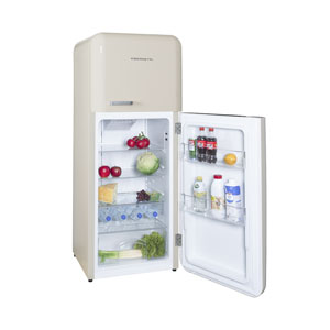 Kibernetik KSTK253 Retro Kühl-Gefrierkombination beige