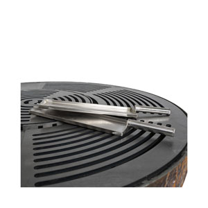 Mr. Grill Feuerschale Rusty mit Grillring 100cm und Zubehör