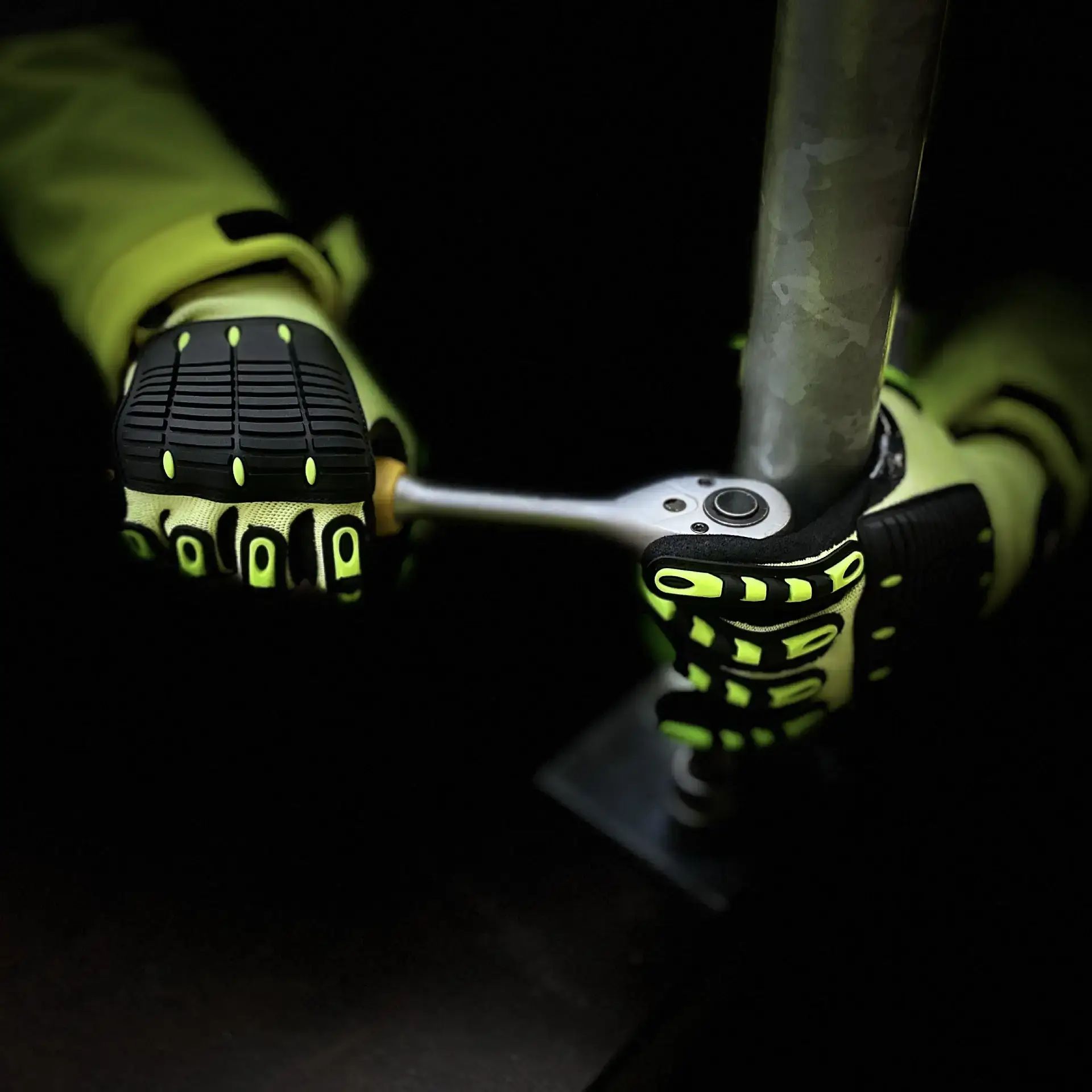 ASATEX Montage-Schnittschutz-Handschuh M200 mit TPU-Protektor - Grösse 7