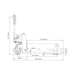 Ekström Halbelektrischer Hubwagen 1.5T / 1150mm