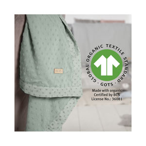 roba Organic Babydecke 80 x 80cm frosty green