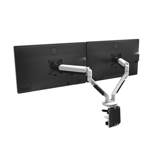 CONTINI 2fach Monitor-Tischhalterung bis 9 kg 17"-30" weiss