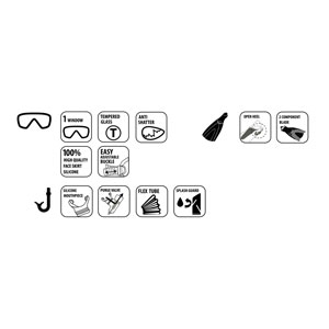 Schildkröt Junior Schnorchel Set BERMUDA - 3-teilig S,M