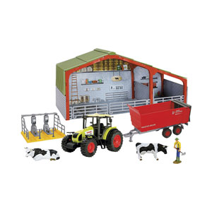 STARLUX Milchbauern-Set mit Traktor