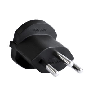 FixAdapter DE auf CH schwarz 230V 3-polig