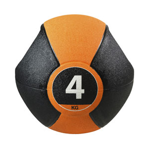 PURE2improve Medizinball mit Griffen 4kg