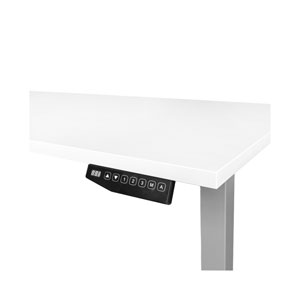 Contini höhenverstellbarer Bürotisch 2.0x0.9m weiss / Gestell grau RAL 7045