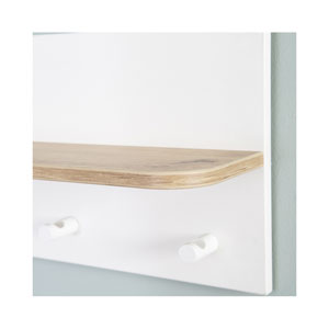 roba Wandgarderobe Ava mit Ablage weiss