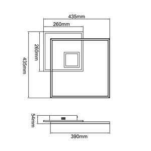 Brilliant Iorgo LED Deckenleuchte 40W schwarz-weiss