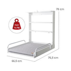 roba Wandwickelregal inkl. Wickelauflage weiss