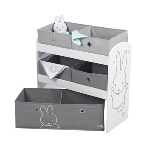 roba Spiel & Aufbewahrungsregal Miffy mit 5 Stoffboxen