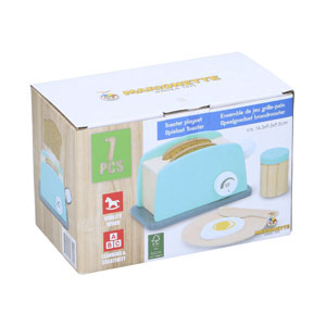 Marionette Toaster-Set 7teilig Holz