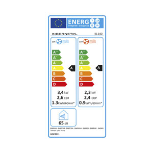Kibernetik Klimagerät mit Heizung und WIFI 3500W / 12000BTU / 60m²