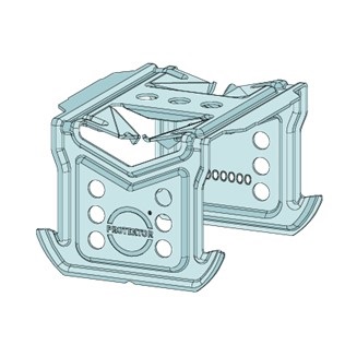 PROTEKTOR Kreuzschnellverbinder gebogen (für CD 60-27) I Pack à 100 Stk. ; 1 Pal. à 45 Karton