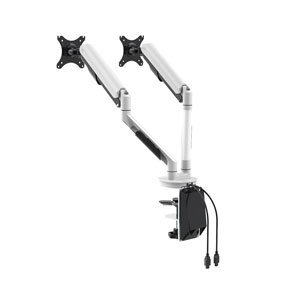 CONTINI 2fach Monitor-Tischhalterung bis 9 kg 17"-30" weiss