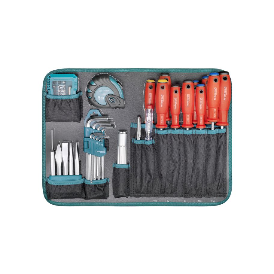 technocraft ABS-Werkzeugkoffer PRO CHROME 152-tlg