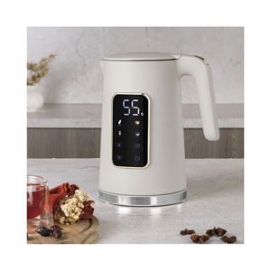 Berlinger Haus Wasserkocher 1.7L mit Digitalanzeige matt cream Sahara Collection