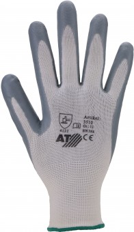 Schutzhand. Asatex 3510 Weiss/Grau 10/XL