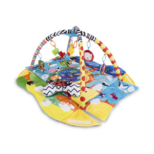 Lionelo Music Baby-Krabbeldecke Anika blau/gelb