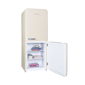 Kibernetik KSTK401 Retro Kühl-Gefrierkombination beige