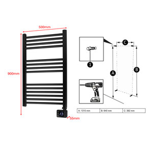 Eurom Sani Badzimmerradiator 800 mit Wifi weiss