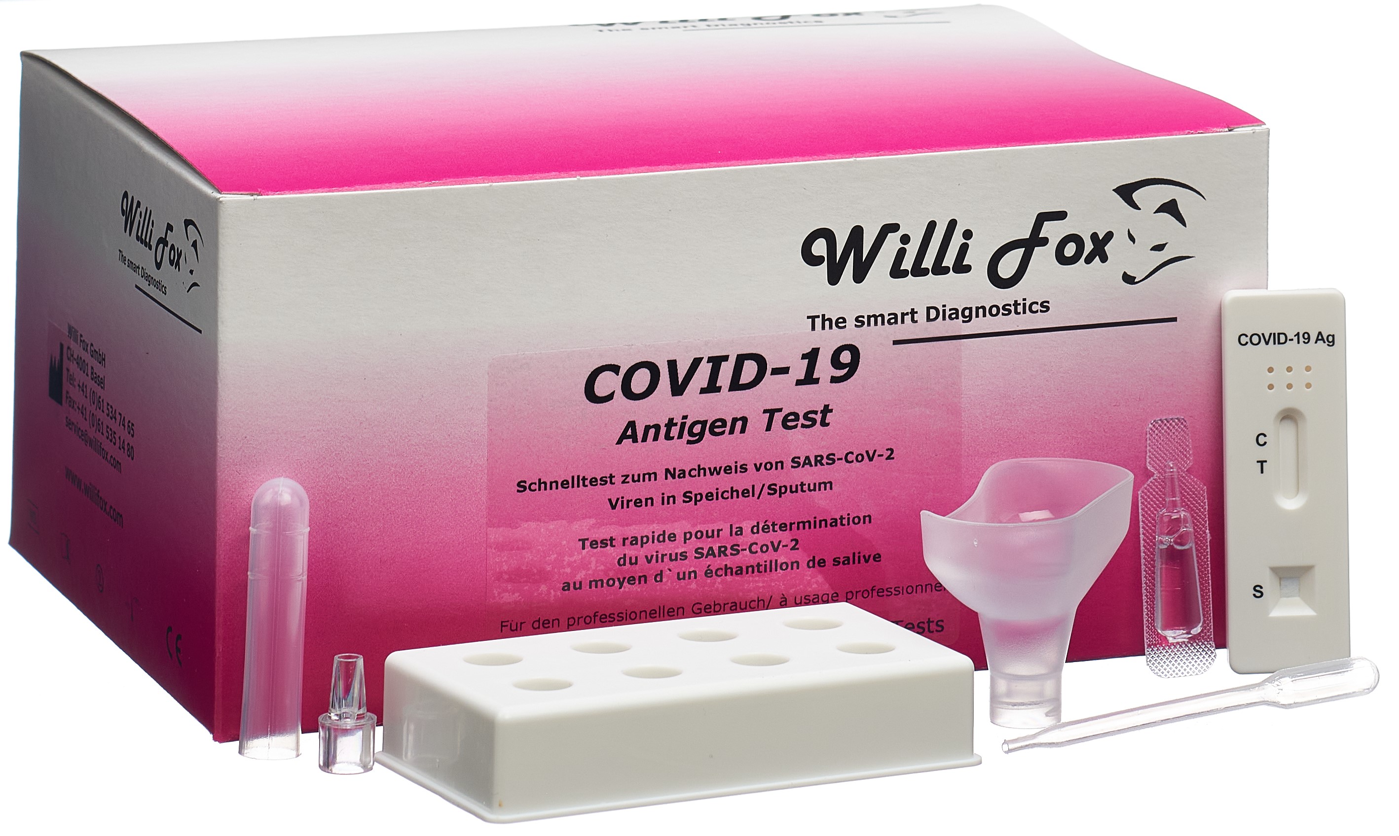 Schnelltest Willi Fox COVID-19 Antigen Speichel von BAG anerkannt