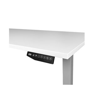 Contini höhenverstellbarer Bürotisch 1.4x0.8m grau / Gestell grau RAL 7045