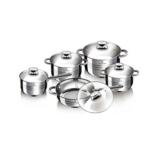 Blaumann 17-teiliges Topfset Edelstahl + Kochbesteck Gourmet Line