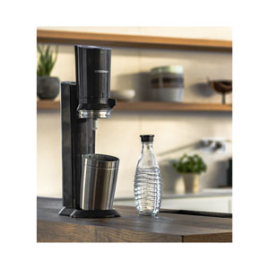 SodaStream Crystal black/metal inkl. 1 Glaskaraffen Quick Connect
