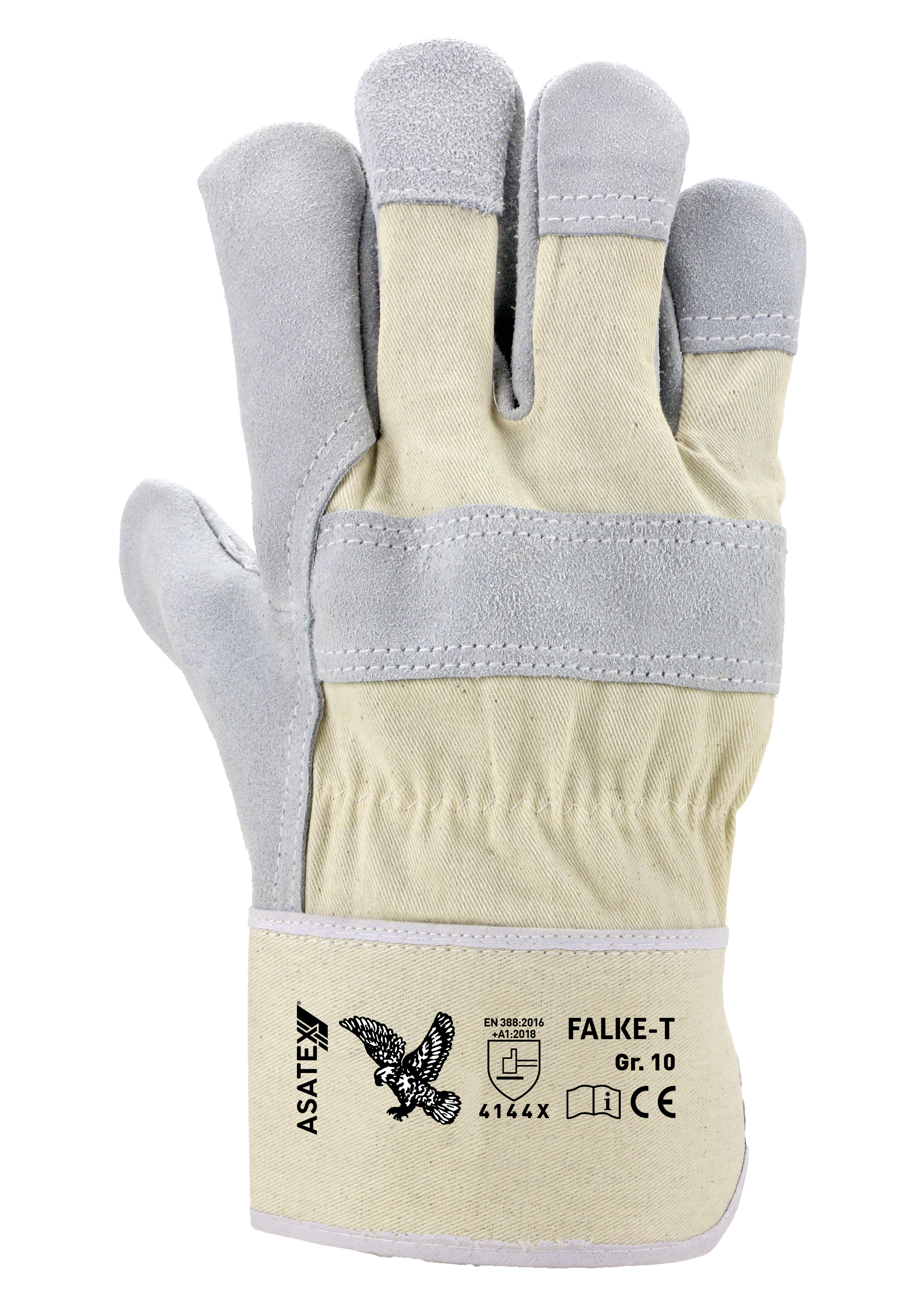 ASATEX Rindspaltleder-Handschuh FALKE-T10 - Grösse 10