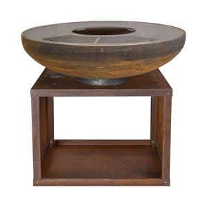 Mr.Grill Feuerschale Rusty 100cm mit Holzfach