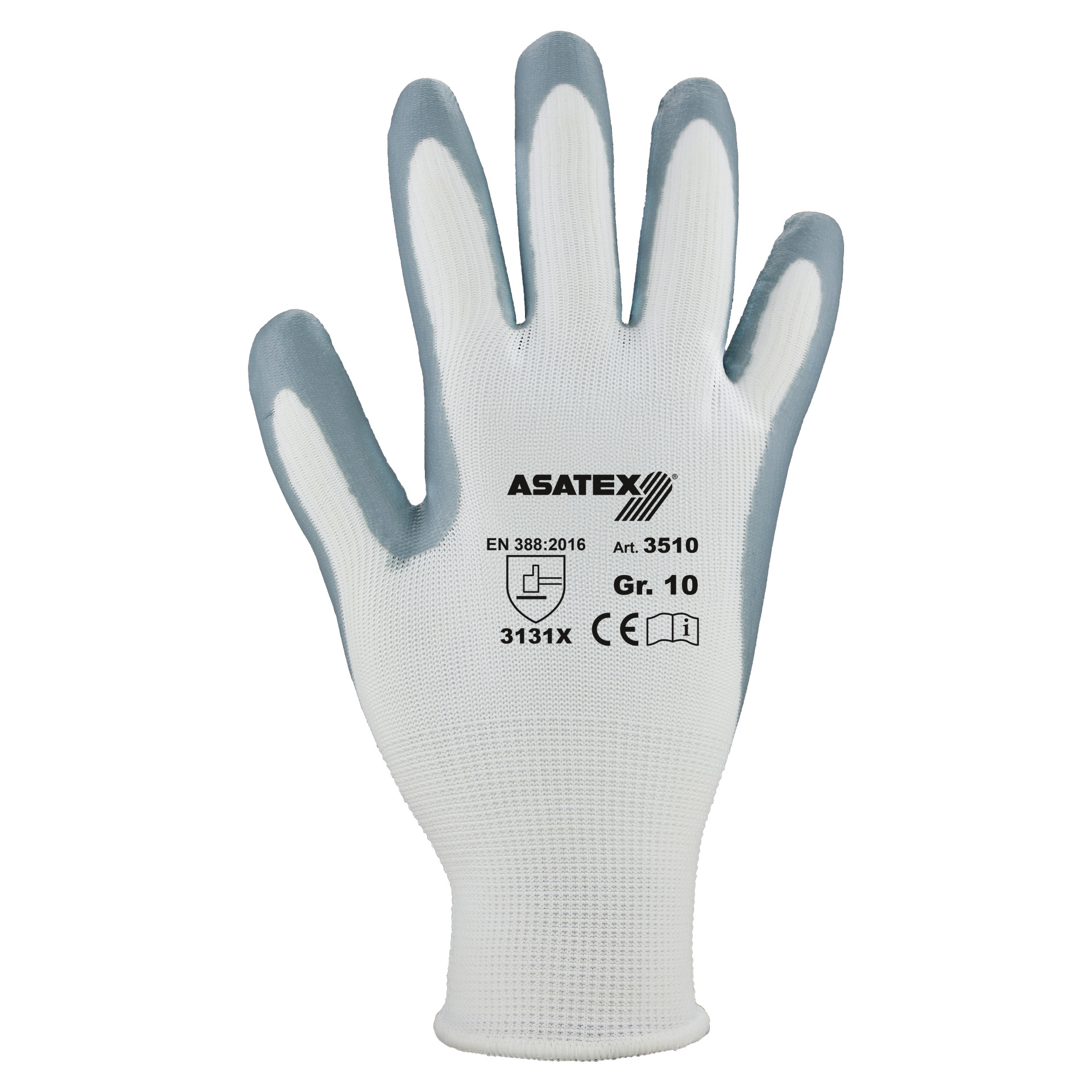 ASATEX Feinstrick-Handschuh 3510 beschichtet - Grösse 6