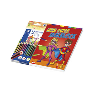 Neuer Favorit Mein Super-Malblock inkl. 12 Staedtler Buntstiften