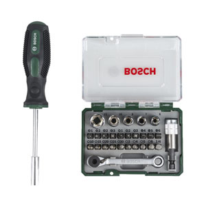 Bosch 27-teiliges Mini-Ratschen-Set + Handschraubendreher