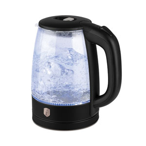 Berlinger Haus Wasserkocher Glas 1.7L  Black Rose Collection