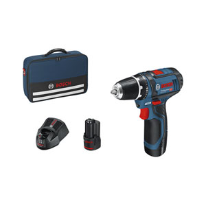 Bosch GSR 12V-15 Professional, Akku-Bohrschrauber, 2x2.0 Ah,