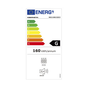 Kibernetik WKH120F01 Weinklimaschrank Chromstahl