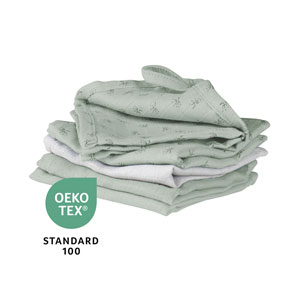 roba Organic Waschlappen 5er Set frosty green