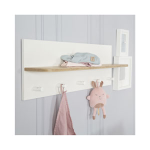 roba Wandgarderobe Ava mit Ablage weiss
