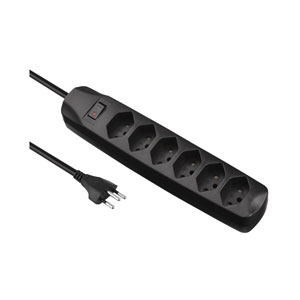 Ekström 6xT13 Steckerleiste plus Schalter schwarz