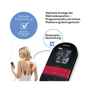 Beurer Digital TENS/EMS EM 59 mit Wärmefunktion & 4 Elektroden