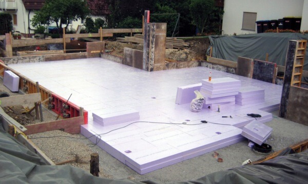 Bodendämmung mit Jackodur XPS unter Bodenplatte