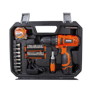 Hermann Akku Bohrschrauber 12V 1x1.3Ah inkl. Koffer